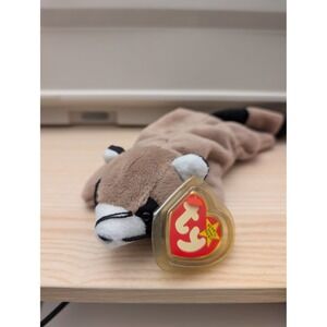 Vintage NWT Ty Beanie Baby Ringo Raccoon 1995 Toy Plush Kids Collectibles Cute